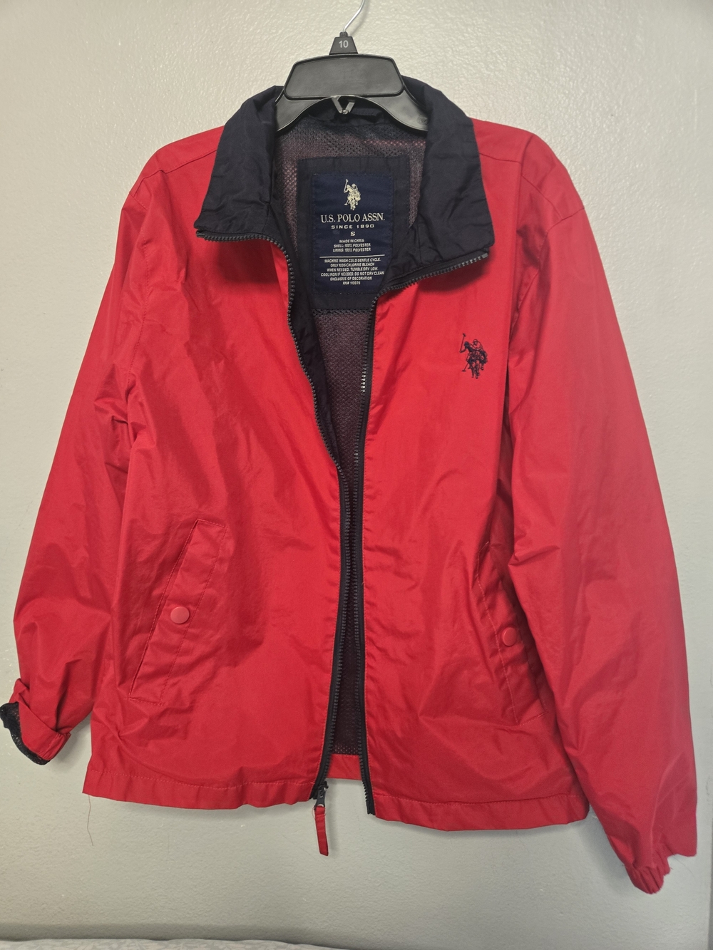 U.S. Polo Assn. Men’s Red Lightweight Zip Jacket